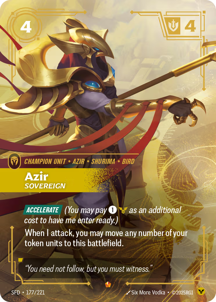 177/221 Azir, Sovereign - Epic - Spiritforged