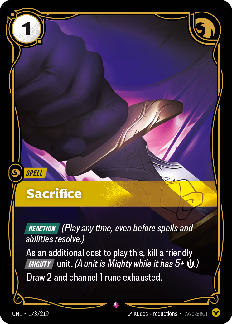 173/219 Sacrifice - Rare - Unleashed