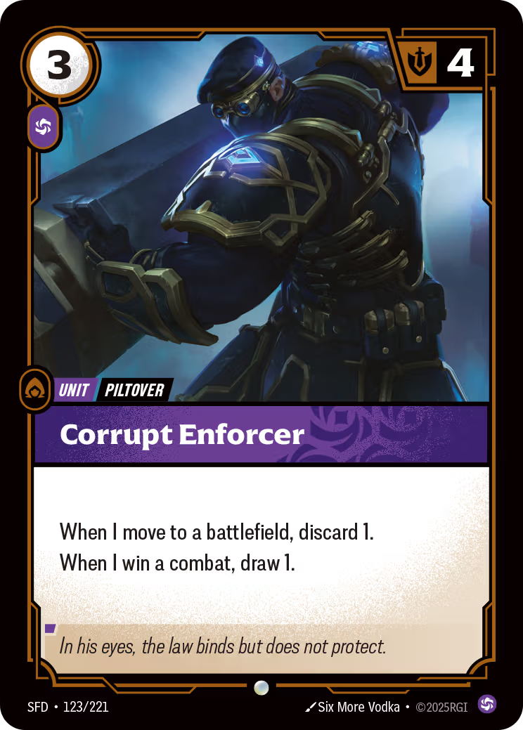 123/221 Corrupt Enforcer - Common - Spiritforged