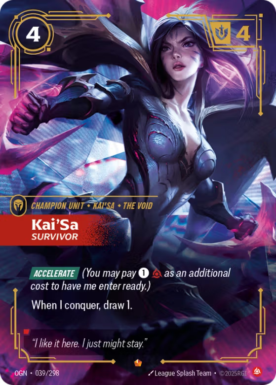039/298 Kai'Sa, Survivor - Epic - Origins
