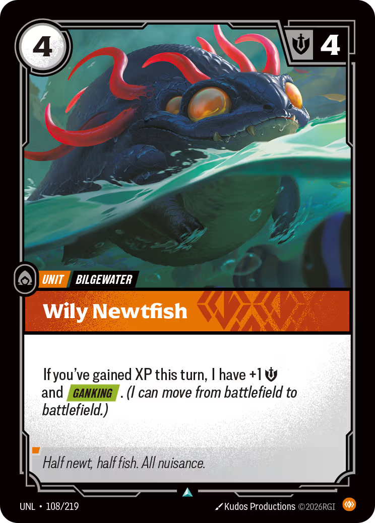 108/219 Wily Newtfish - Uncommon - Unleashed