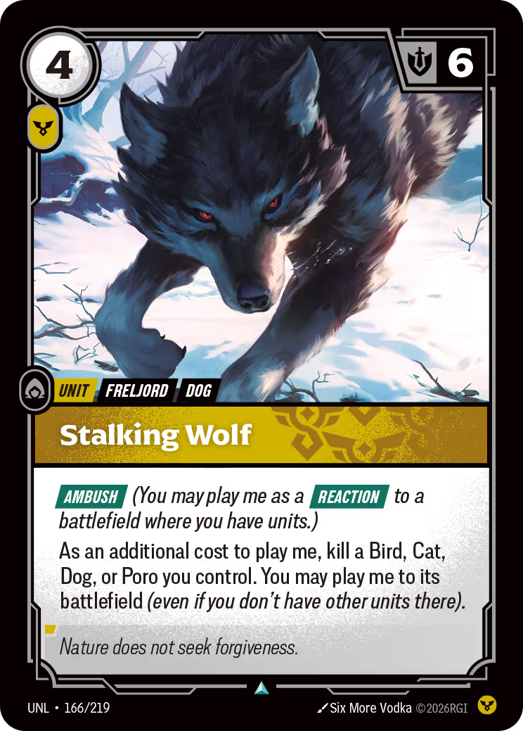 166/219 Stalking Wolf - Uncommon - Unleashed