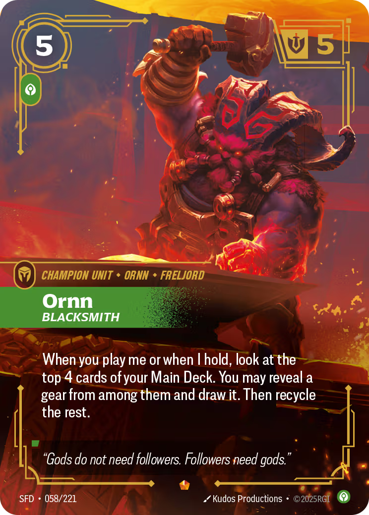 058/221 Ornn, Blacksmith - Epic - Spiritforged