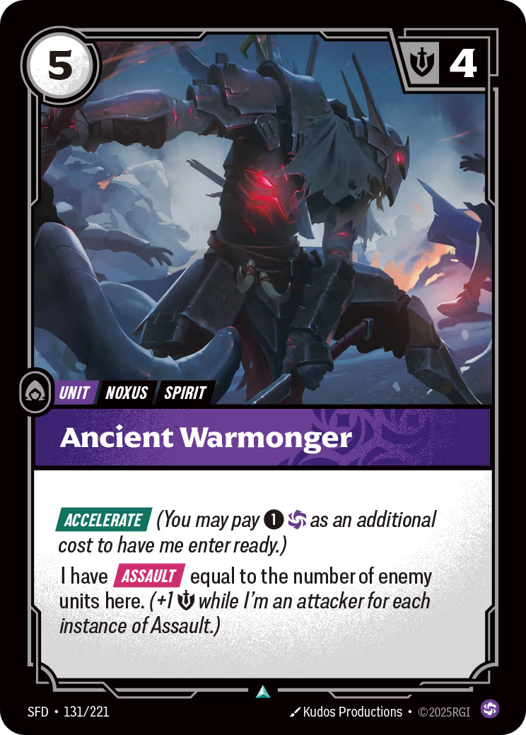 131/221 Ancient Warmonger - Uncommon - Spiritforged
