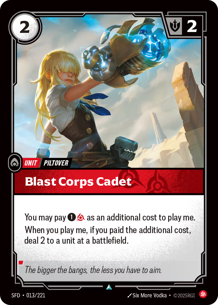 013/221 Blast Corps Cadet - Uncommon - Spiritforged