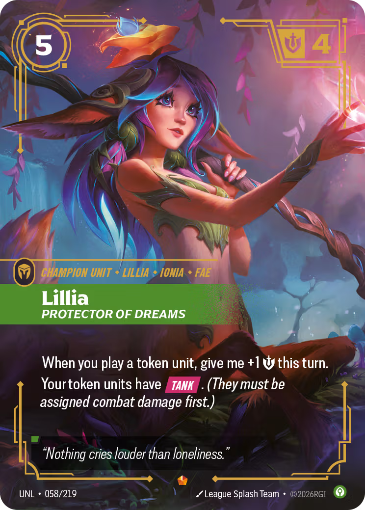 058/219 Lillia, Protector of Dreams - Epic - Unleashed