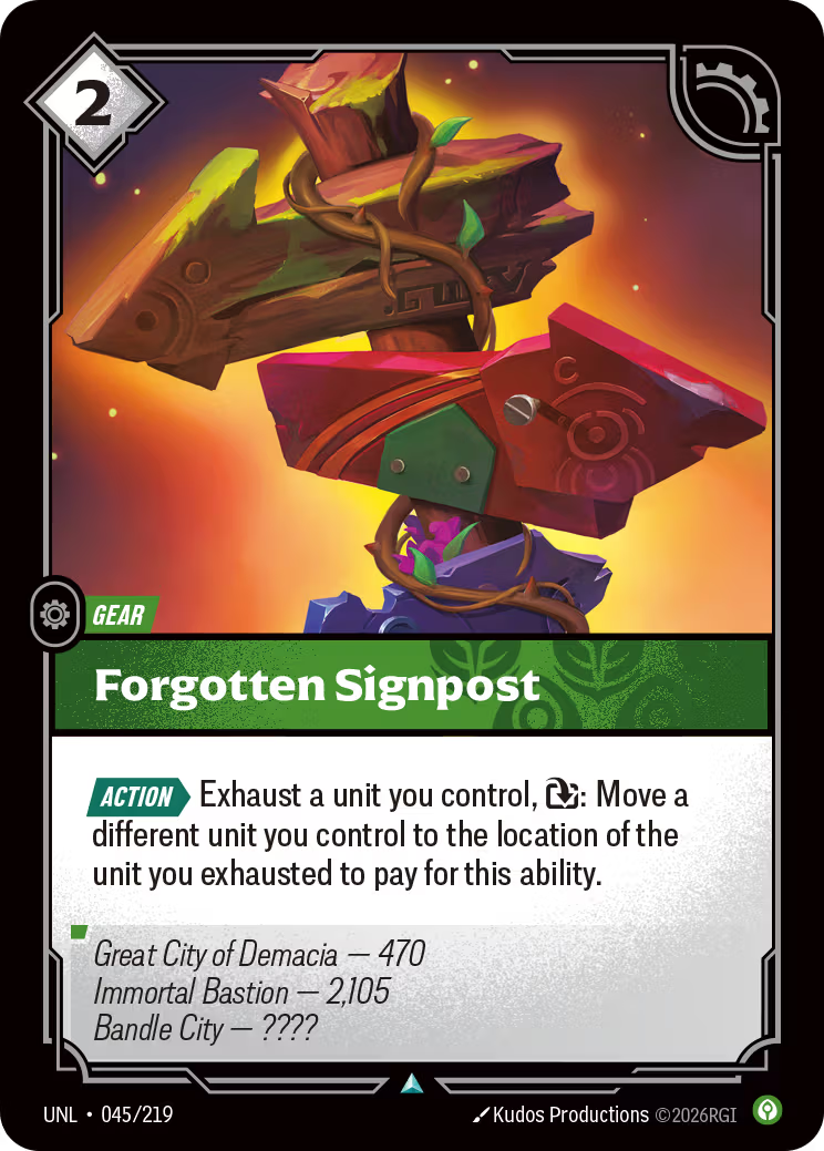 045/219 Forgotten Signpost - Uncommon - Unleashed