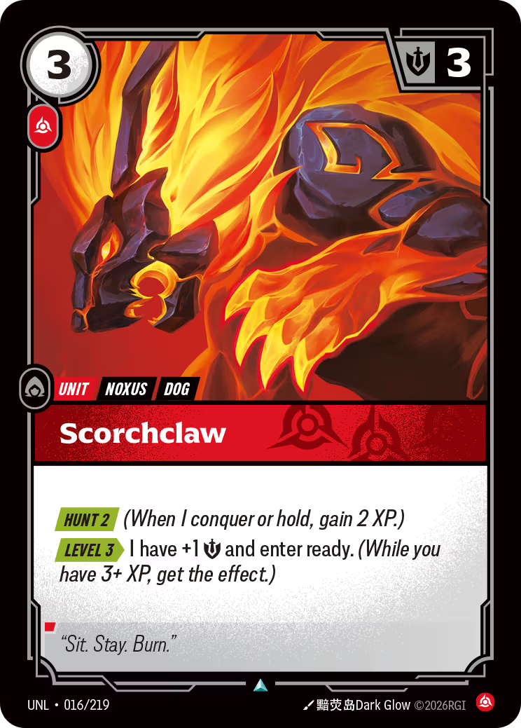 016/219 Scorchclaw - Uncommon - Unleashed