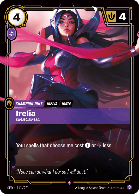 141/221 Irelia, Graceful - Rare - Spiritforged
