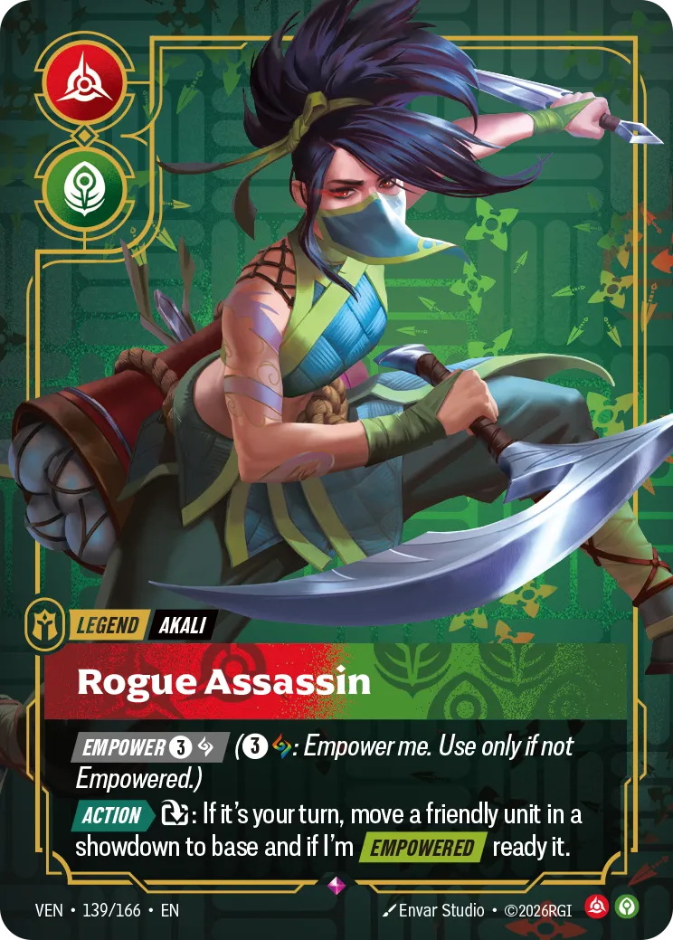 139/166 Akali - Rogue Assassin - Legend - Vendetta