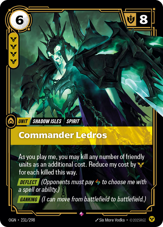 231/298 Commander Ledros- Rare - Origins
