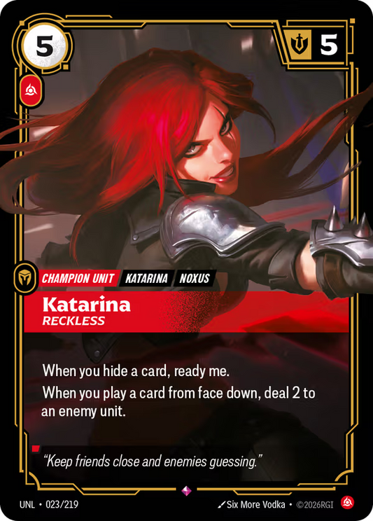 023/219 Katarina, Reckless - Rare - Unleashed