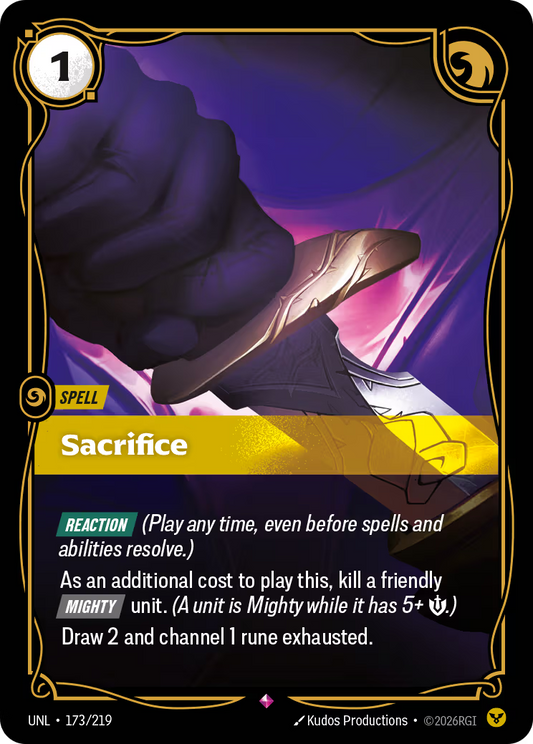 173/219 Sacrifice - Rare - Unleashed
