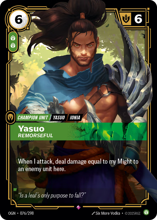 076/298 Yasuo, Remorseful - Rare - Origins