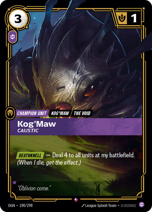 190/298 Kog'Maw, Caustic - Rare - Origins
