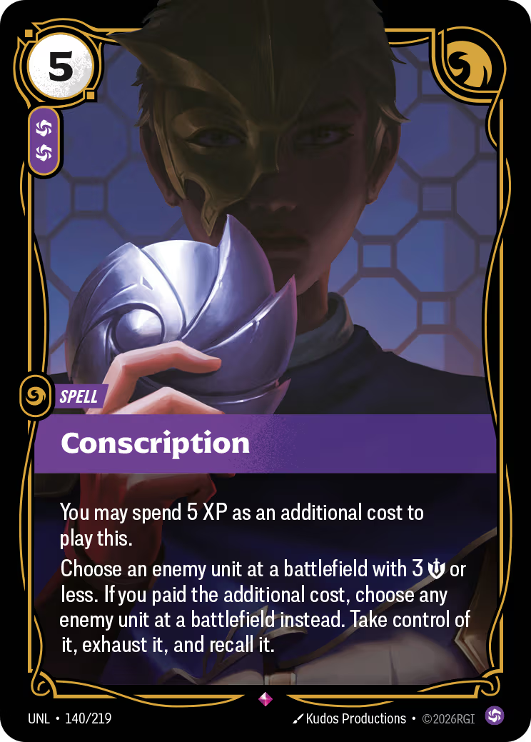 140/219 Conscription - Rare - Unleashed
