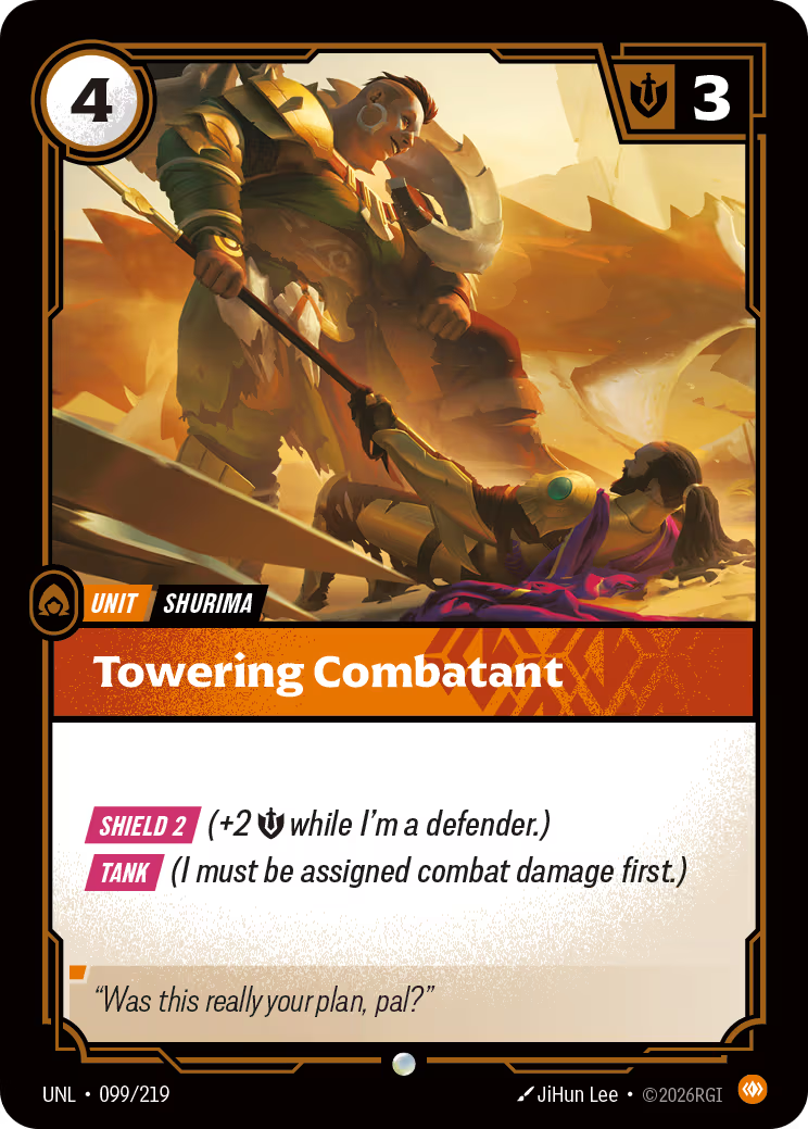 099/219 Towering Combatant - Common - Unleashed