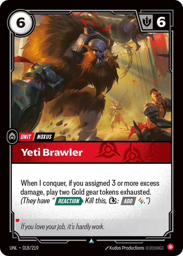 018/219 Yeti Brawler - Uncommon - Unleashed