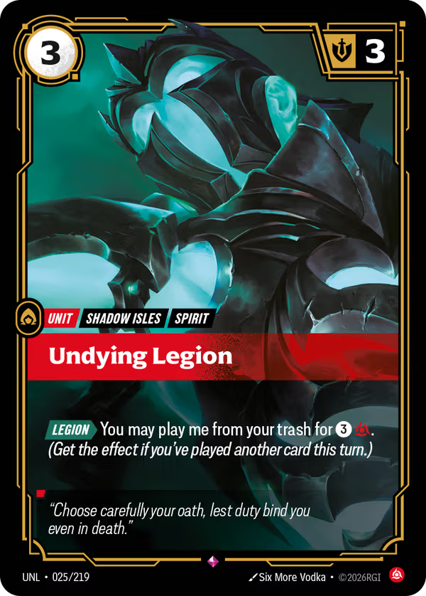 025/219 Undying Legion - Rare - Unleashed