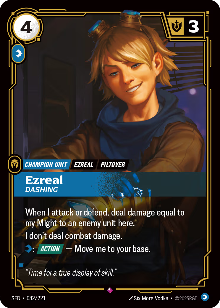 082/221 Ezreal, Dashing - Rare - Spiritforged