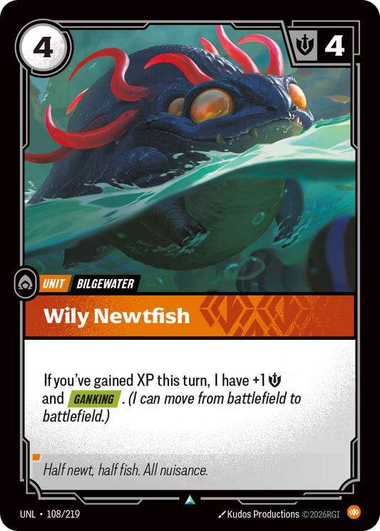 108/219 Wily Newtfish - Uncommon - Unleashed