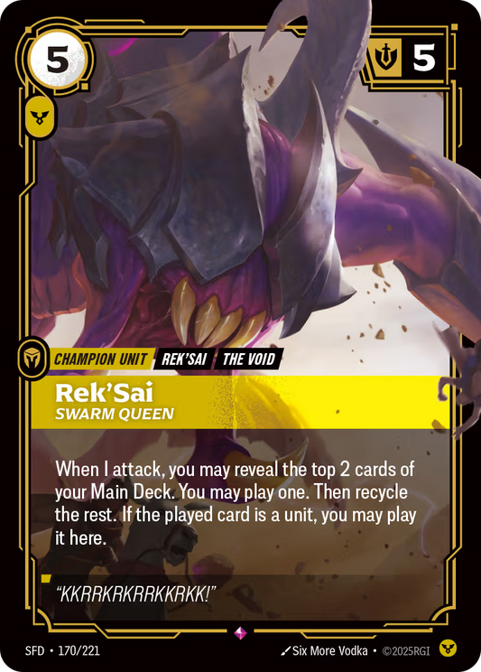 170/221 Rek'Sai, Swarm Queen - Rare - Spiritforged