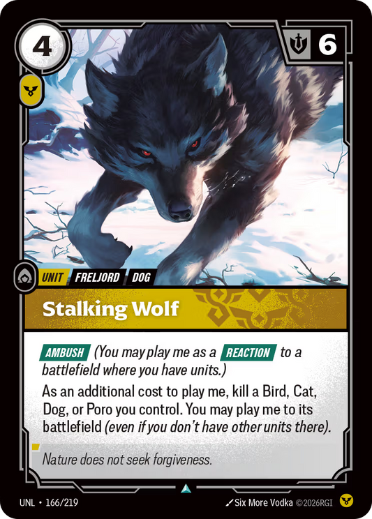166/219 Stalking Wolf - Uncommon - Unleashed