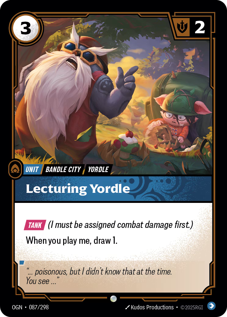 087/298 Lecturing Yordle - Common - Origins