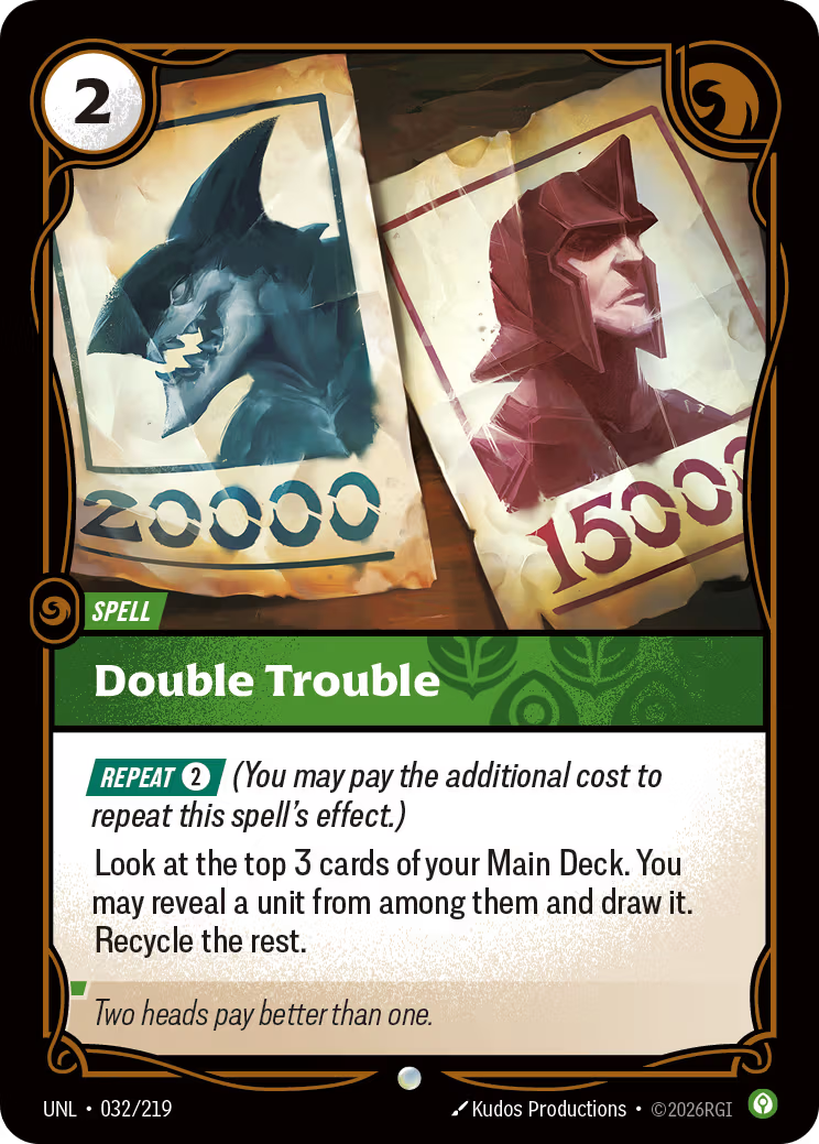 032/219 Double Trouble - Common - Unleashed