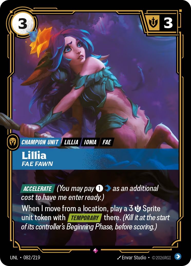 082/219 Lillia, Fae Fawn - Rare - Unleashed