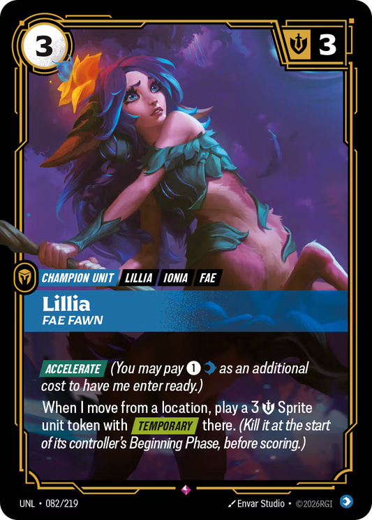 082/219 Lillia, Fae Fawn - Rare - Unleashed