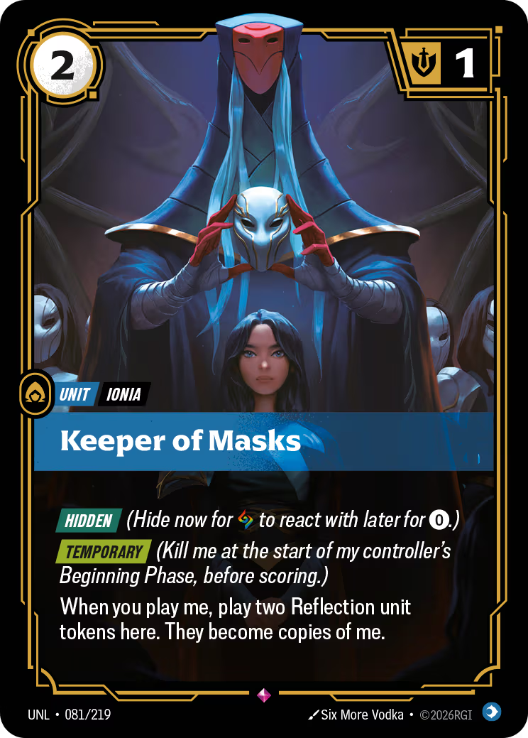 081/219 Keeper of Masks - Rare - Unleashed