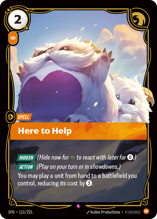 111/221 Here to Help - Rare - Spiritforged