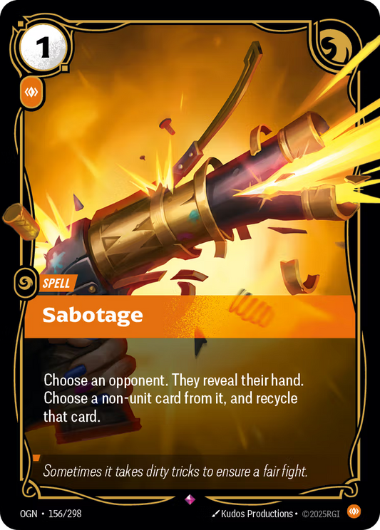 156/298 Sabotage - Rare - Origins