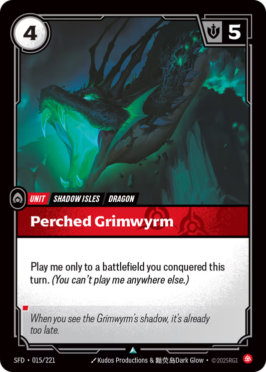 015/221 Perched Grimwyrm - Uncommon - Spiritforged
