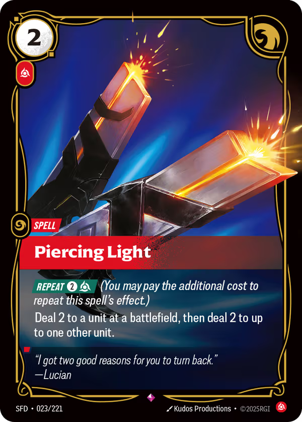 023/221 Piercing Light - Rare - Spiritforged