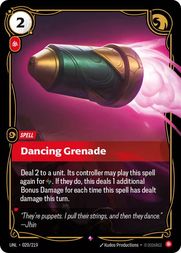 020/219 Dancing Grenade - Rare - Unleashed