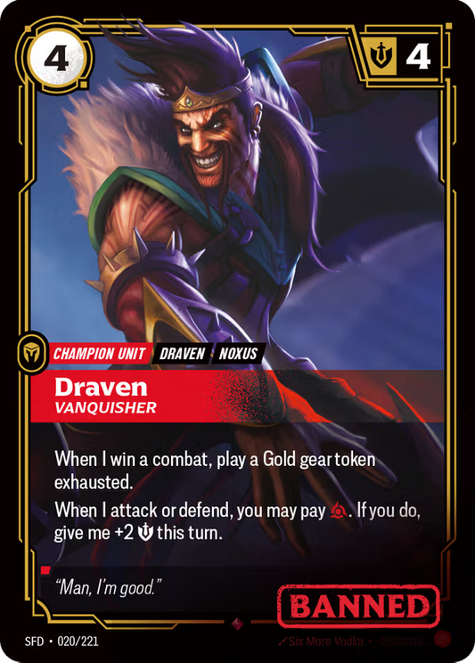 020/221 Draven, Vanquisher - Rare - Spiritforged