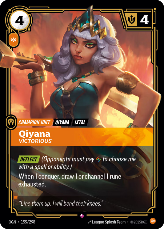 155/298 Qiyana, Victorious - Rare - Origins