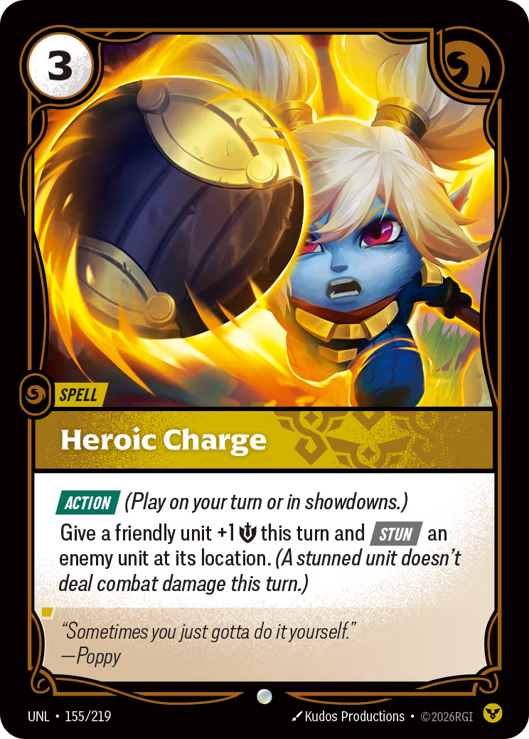 155/219 Heroic Charge - Common - Unleashed