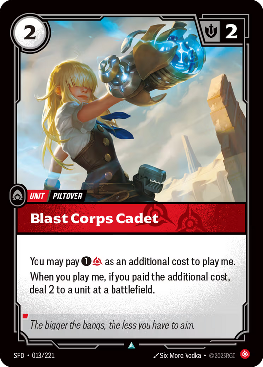 013/221 Blast Corps Cadet - Uncommon - Spiritforged