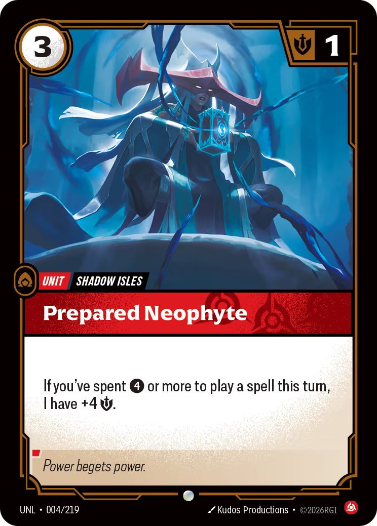 004/219 Prepared Neophyte - Common - Unleashed