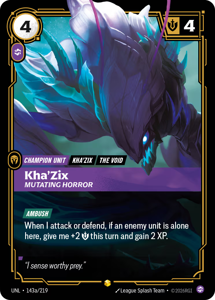 143a/219 Kha'Zix, Mutating Horror - Showcase - Unleashed