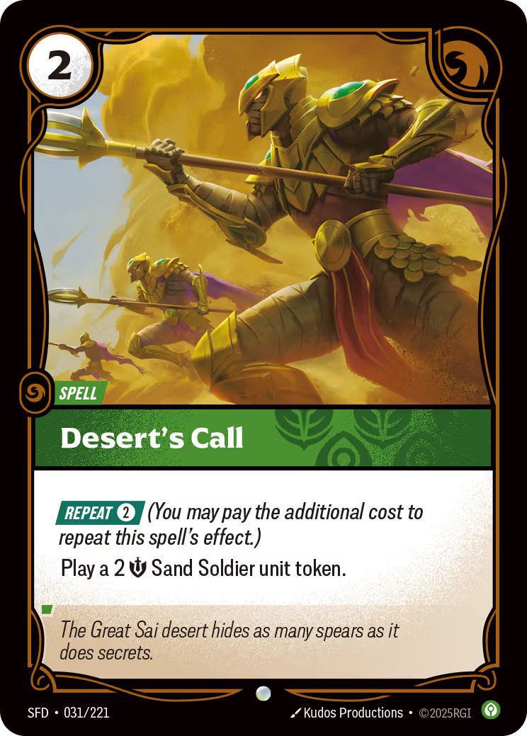 031/221 Desert's Call - Common - Spiritforged