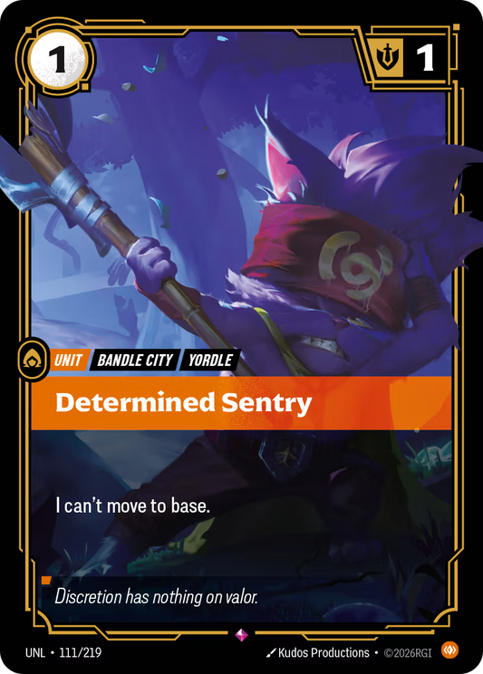 111/219 Determined Sentry - Rare - Unleashed
