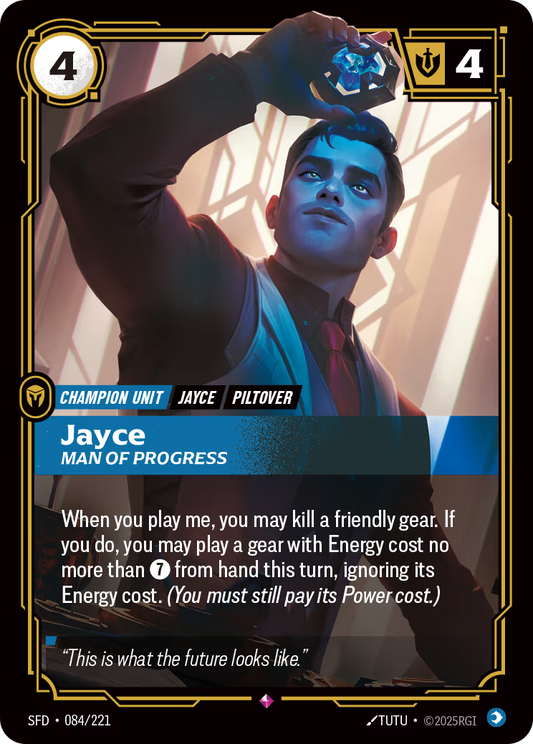084/221 Jayce, Man of Progress - Rare - Spiritforged