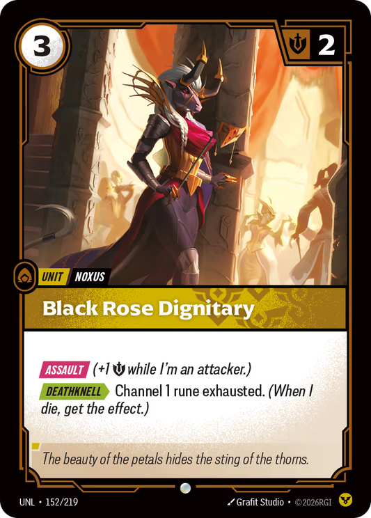 152/219 Black Rose Dignitary - Common - Unleashed