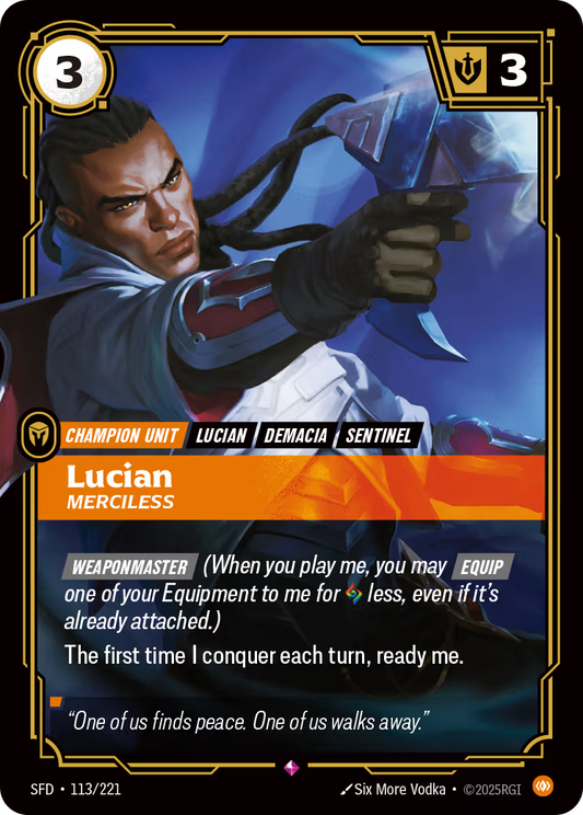 113/221 Lucian, Merciless - Rare - Spiritforged