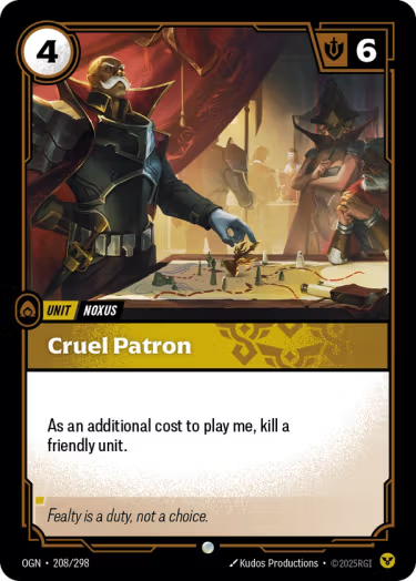 208/298 Cruel Patron - Common - Origins
