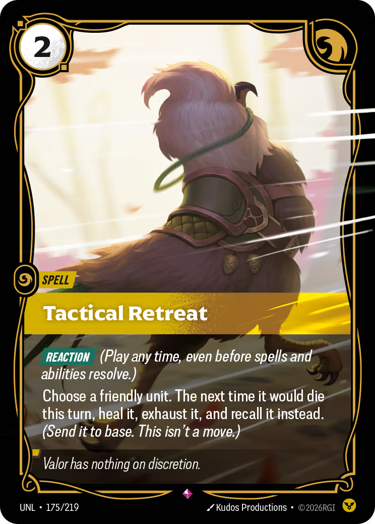 175/219 Tactical Retreat - Rare - Unleashed
